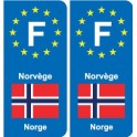 F Europe Norway Norway sticker plate