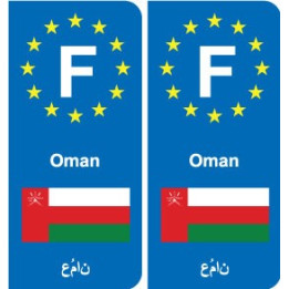 F Europe Oman  autocollant plaque