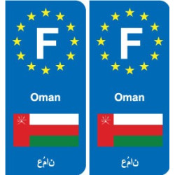 F Europe Oman  autocollant plaque