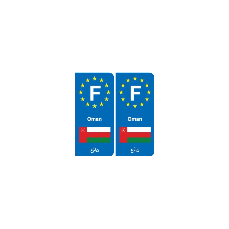 F Europe Oman  autocollant plaque