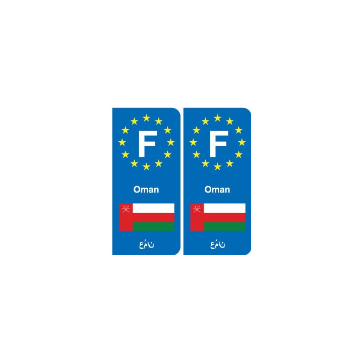 F Europe Oman  autocollant plaque