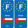 F Europe Oman  autocollant plaque