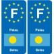 F Europe Palau autocollant plaque
