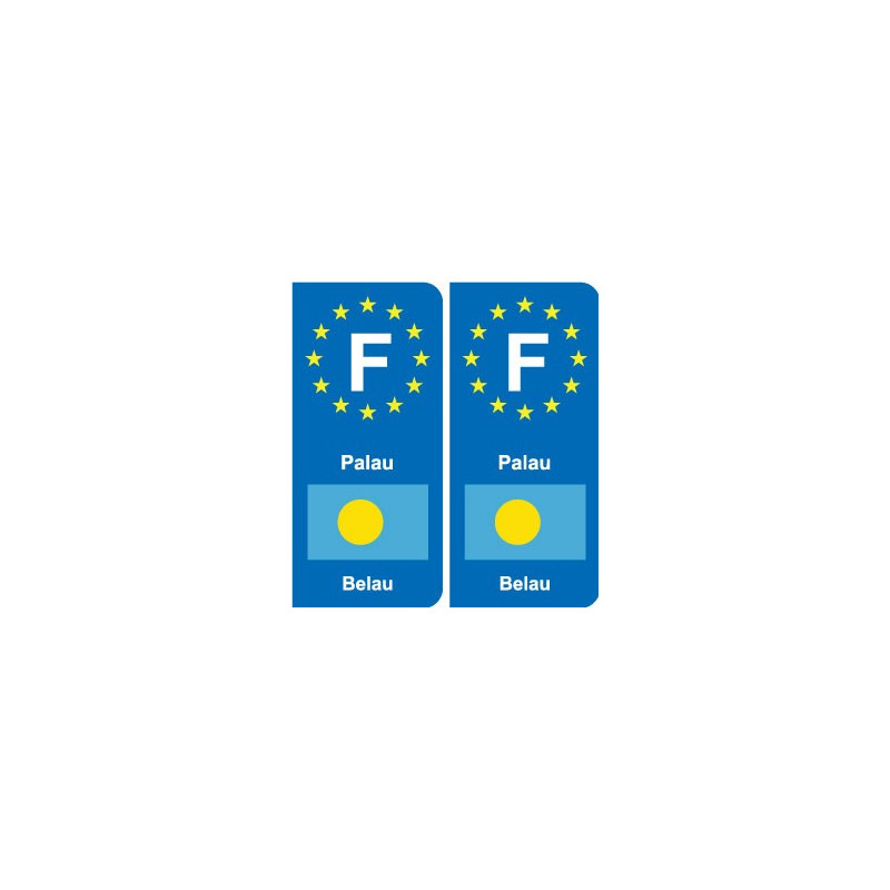 F Europe Palau autocollant plaque