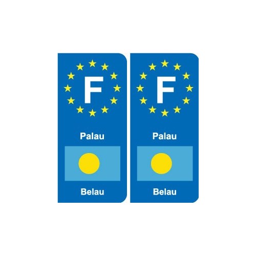 F Europe Palau autocollant plaque
