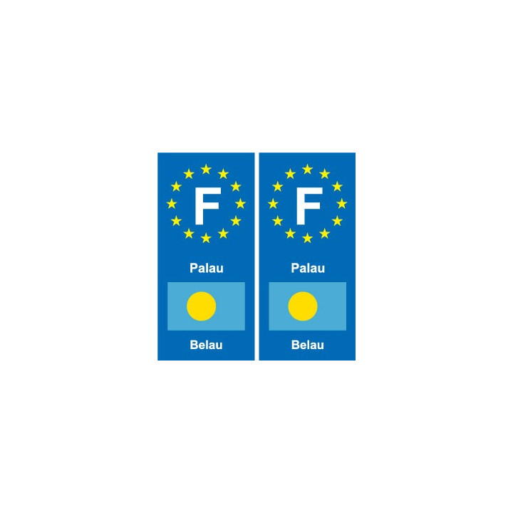 F Europe Palau autocollant plaque