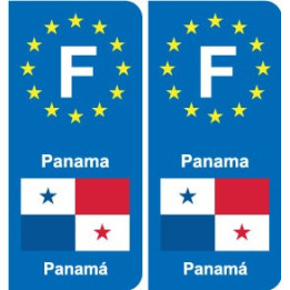 F Europe Panama autocollant plaque
