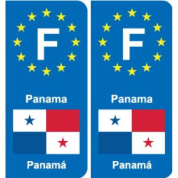 F Europe Panama autocollant plaque