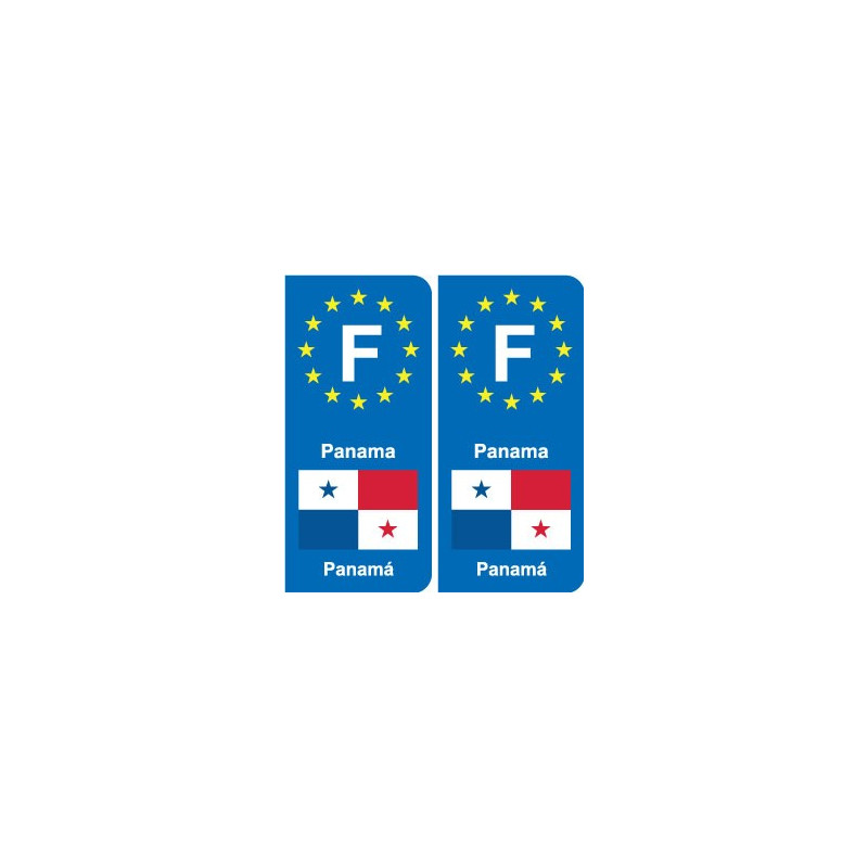 F Europe Panama autocollant plaque