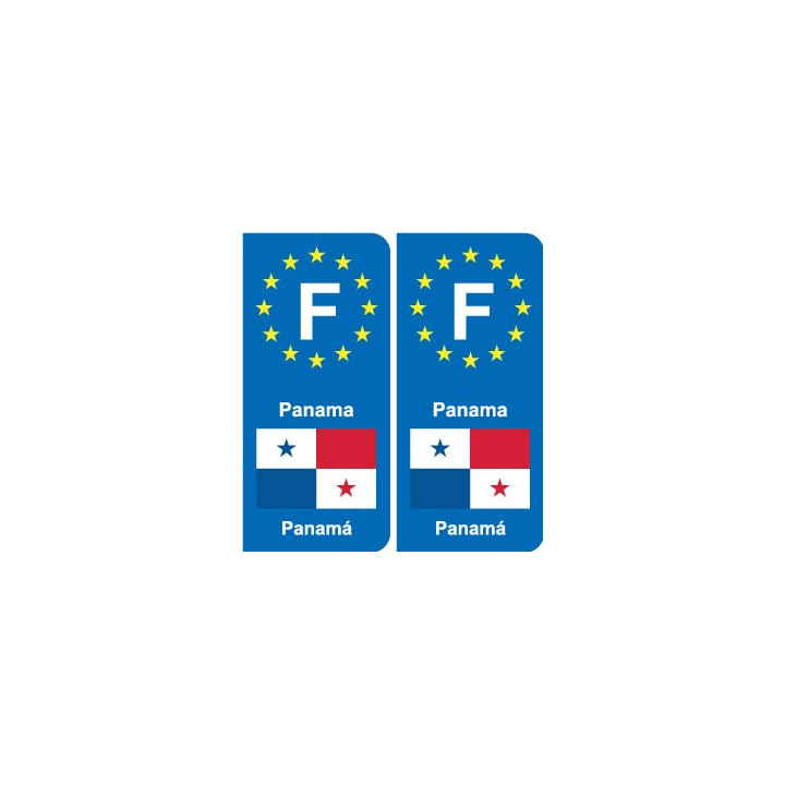 F Europe Panama autocollant plaque
