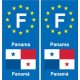 F Europe Panama autocollant plaque