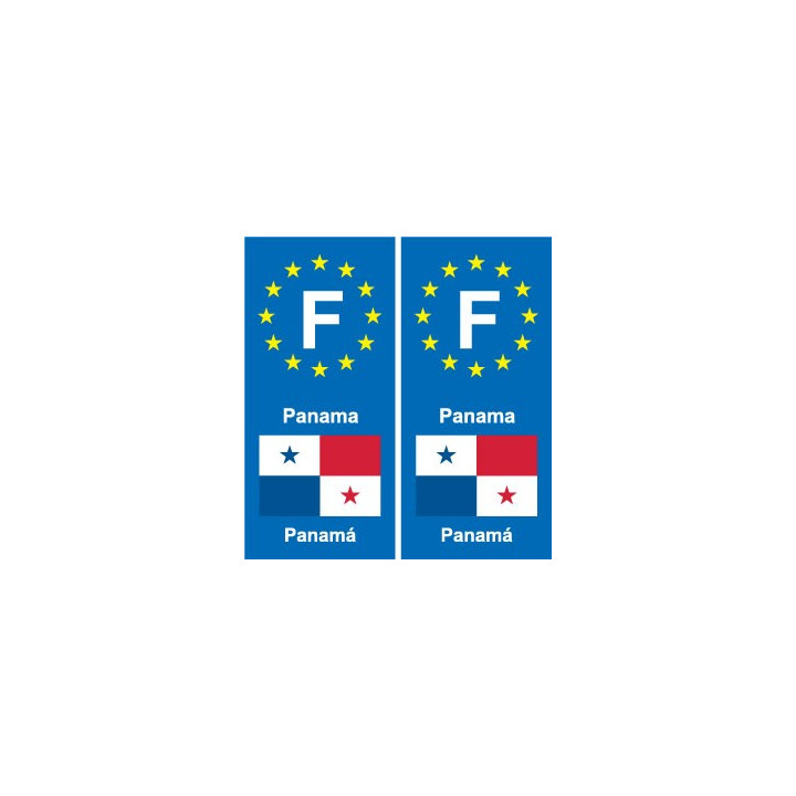 F Europe Panama autocollant plaque