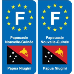 F Europe Papouasie-Nouvelle-Guinée Papua New Guinea autocollant plaque