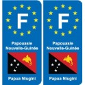 F Europe Papouasie-Nouvelle-Guinée Papua New Guinea autocollant plaque