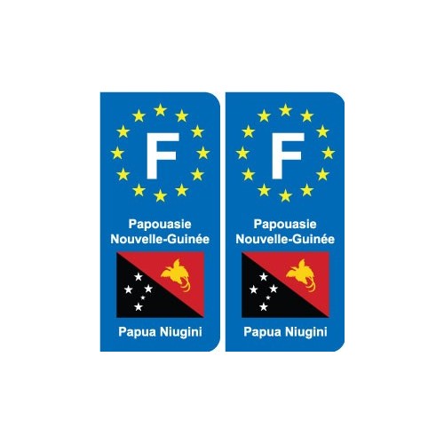 F Europe Papouasie-Nouvelle-Guinée Papua New Guinea autocollant plaque