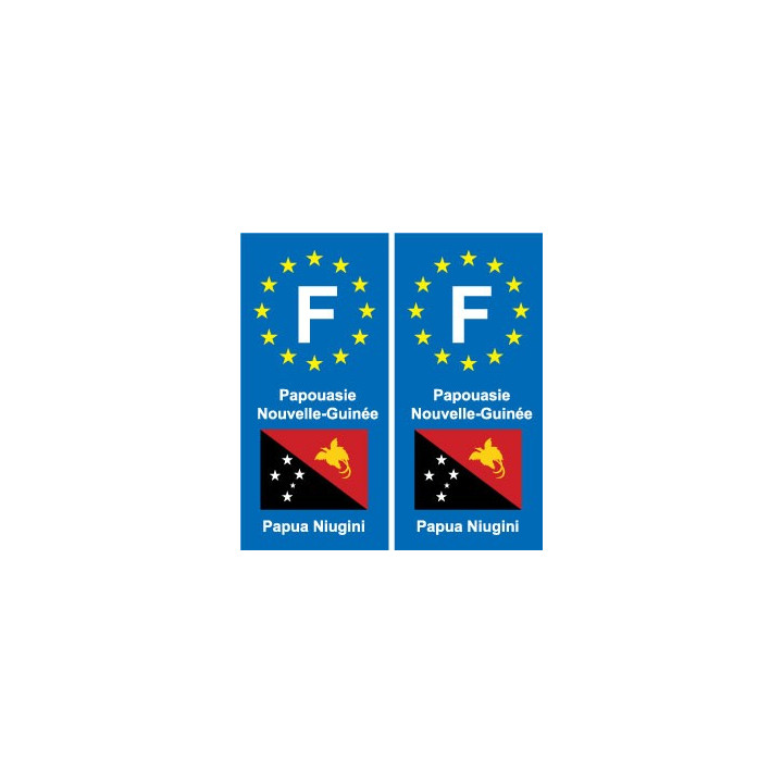 F Europe Papouasie-Nouvelle-Guinée Papua New Guinea autocollant plaque