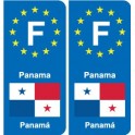 F Europe Panama autocollant plaque