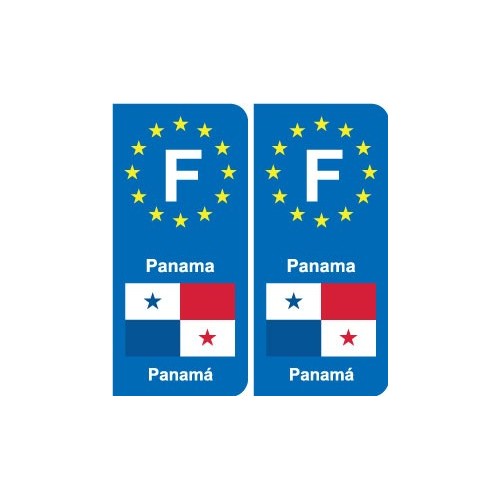 F Europe Panama autocollant plaque