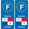 F Europe Panama autocollant plaque