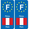 F Europa Perú Perú placa etiqueta