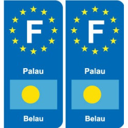 F Europe Palau autocollant plaque