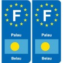 F Europe Palau autocollant plaque