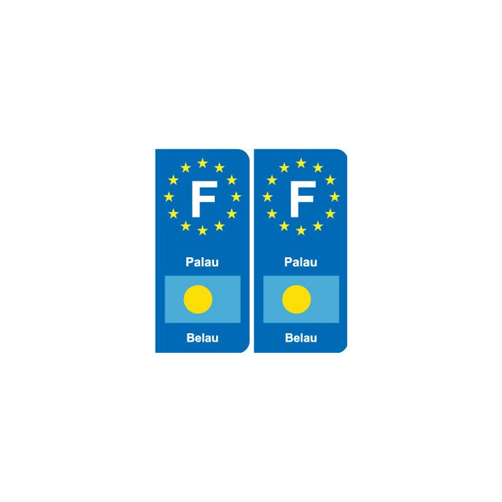 F Europe Palau autocollant plaque