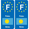 F Europe Palau autocollant plaque