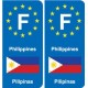 F Europe Philippines  autocollant plaque