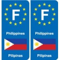 F Europe Philippines  autocollant plaque