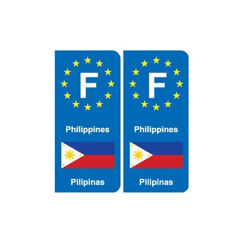 F Europe Philippines  autocollant plaque