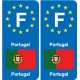 F Europe Portugal autocollant plaque