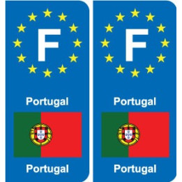 F Europe Portugal autocollant plaque