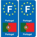 F Europa Portugal placa etiqueta