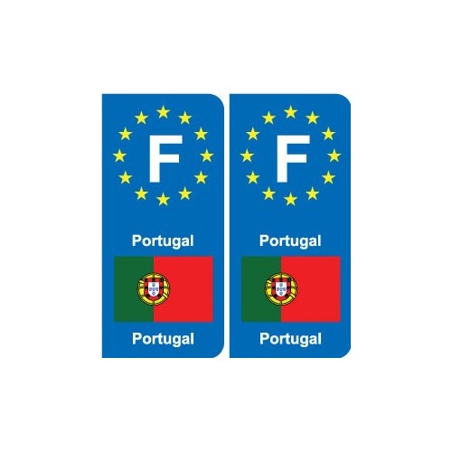 F Europe Portugal autocollant plaque