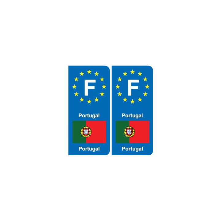 F Europe Portugal autocollant plaque