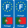 F Europe Portugal autocollant plaque