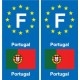 F Europe Portugal autocollant plaque