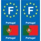 F Europe Portugal autocollant plaque