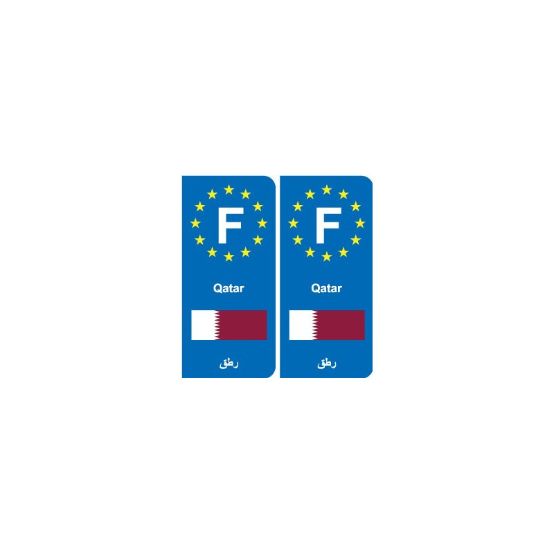 F Europe Qatar autocollant plaque