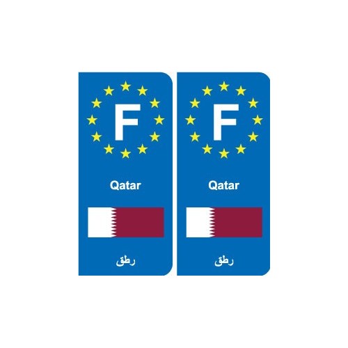 F Europe Qatar autocollant plaque