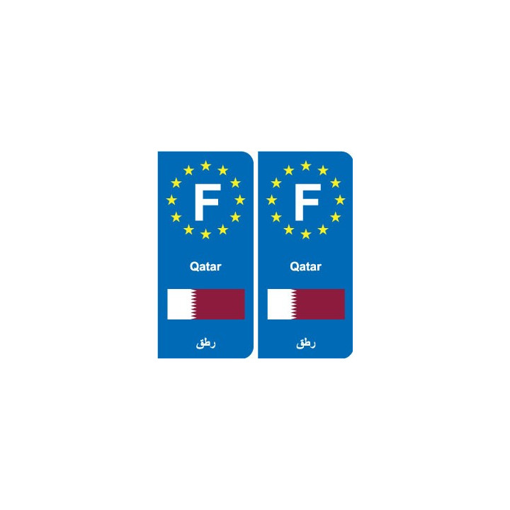 F Europe Qatar autocollant plaque