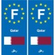 F Europe Qatar autocollant plaque