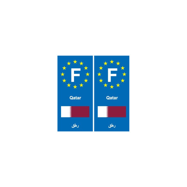 F Europe Qatar autocollant plaque