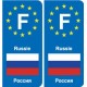 F Europe Russie Russia autocollant plaque