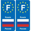 F Europa Russland Russia sticker platte