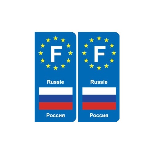 F Europe Russie Russia autocollant plaque