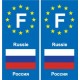 F Europe Russie Russia autocollant plaque
