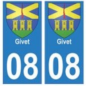 08 Givet aufkleber platte city department