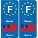 F Europe Samoa  autocollant plaque